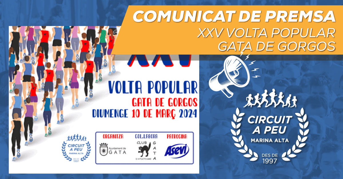 GATA ACULL LA TERCERA PROVA PUNTUABLE DEL CIRCUIT A PEU DE LA MARINA, EN LA XXV EDICIÓ DE LA VOLTA POPULAR GATA DE GORGOS