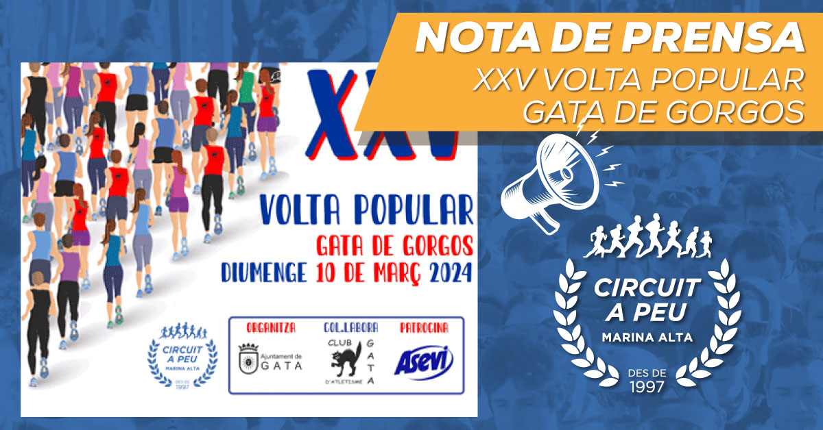 GATA ACOGE LA TERCERA PRUEBA PUNTUABLE DEL CIRCUIT A PEU DE LA MARINA, EN LA XXV EDICIÓN DE LA VOLTA POPULAR GATA DE GORGOS