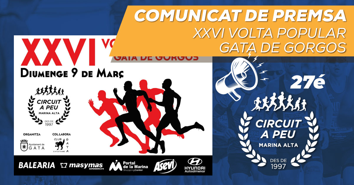 LA XXVI VOLTA POPULAR A GATA, REP LA TERCERA CARRERA PUNTUABLE DEL CIRCUIT A PEU A LA MARINA