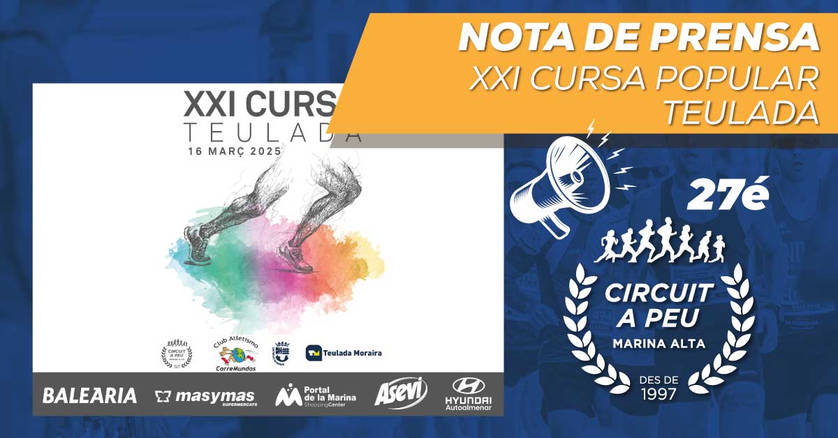 TEULADA ACOGE ESTE DOMINGO LA CUARTA PRUEBA DEL CIRCUIT A PEU A LA MARINA EN SU XXI VOLTA POPULAR