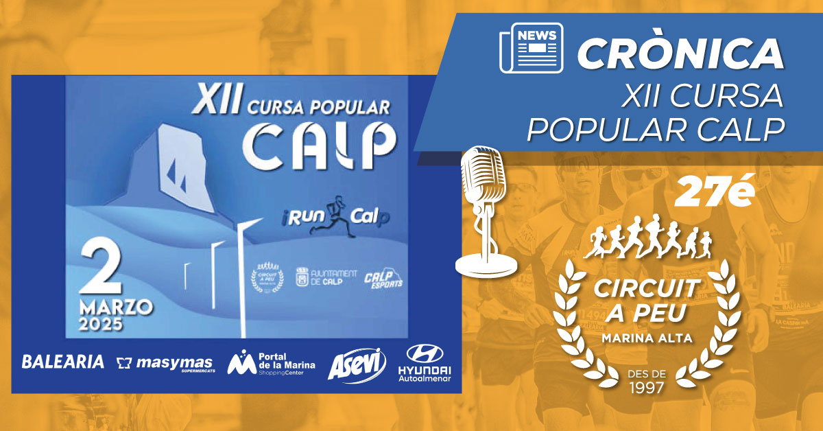 ELS ATLETES DEL LLEBEIG XÀBIA, JOSE MANUEL BARRAGAN I MARIA ISABEL FERRER ACONSEGUIXEN LA VICTÒRIA A CALP