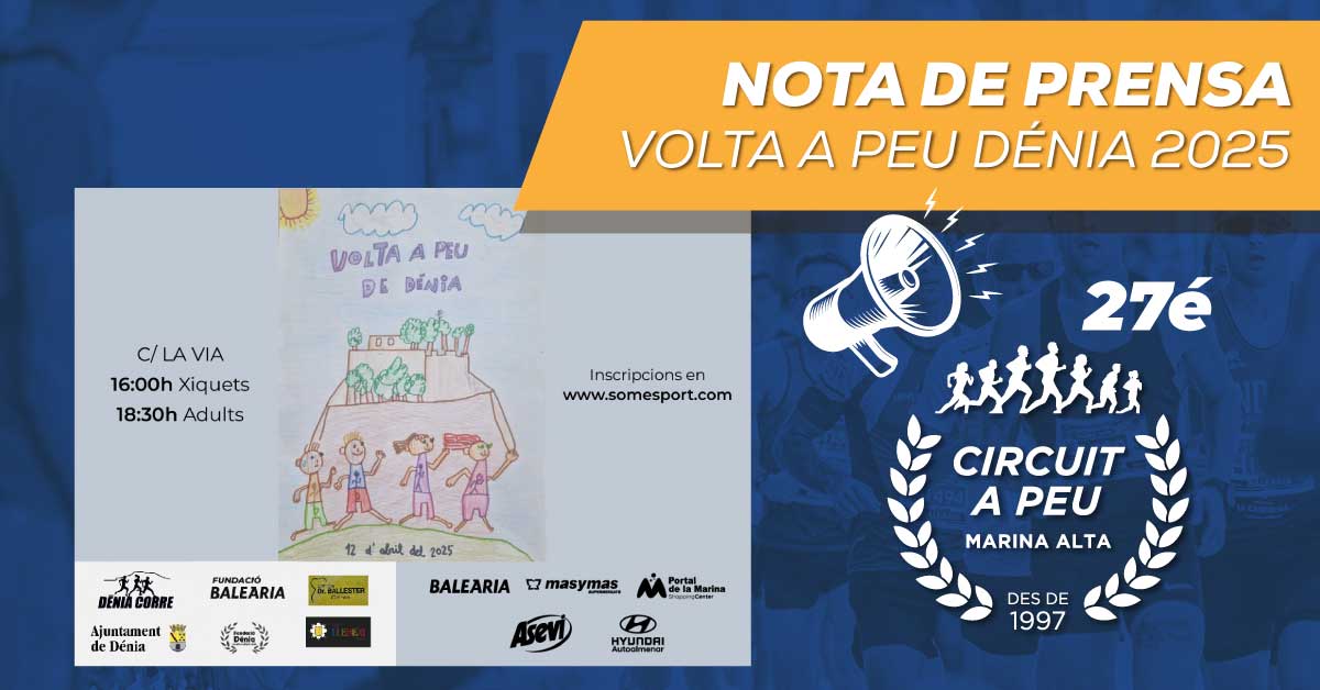 DÉNIA RECIBE ESTE SABADO LA OCTAVA PRUEBA DEL CIRCUIT A PEU A LA MARINA CON NOVEDADES