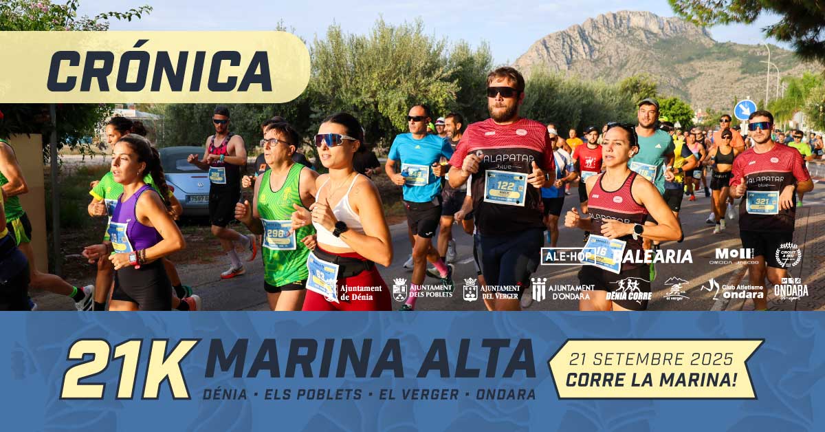 ROBERT HARRISON Y JESSICA ARACELI RUIZ, SE ENCARAMAN EN LOS MAS ALTO DEL PODIUM AL SER LOS VENCEDORES DE LA SEGUNDA EDICION DE LA MEDIA MARATON DE LA MARINA ALTA